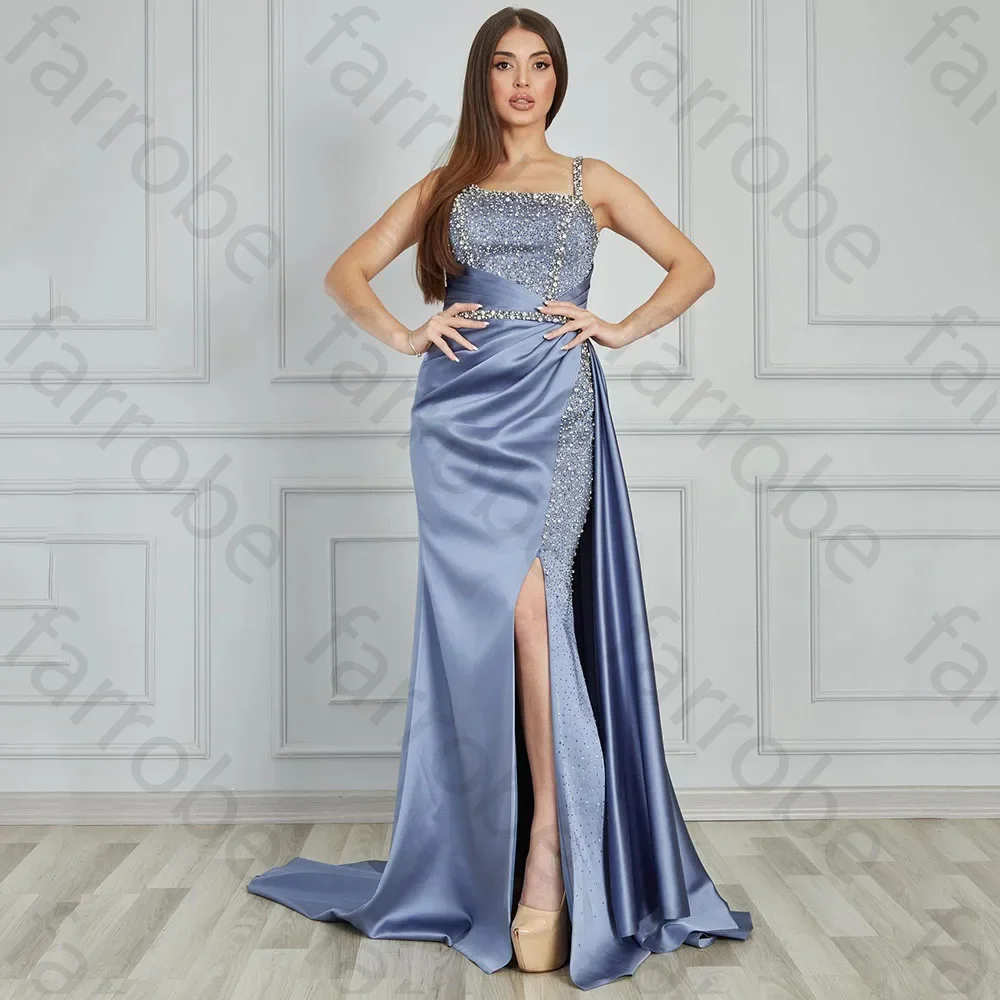 Customized Charming Gray Blue Prom Dresses Sequined Beaded Spaghetti Straps Evening Birthday Party Gowns A Line Ribbons Tailor-M
Customized Charming Gray Blue Prom Dresses Sequined Beaded Spaghetti Straps Evening Birthday Party Gowns A Line Ribbons Tailor-M