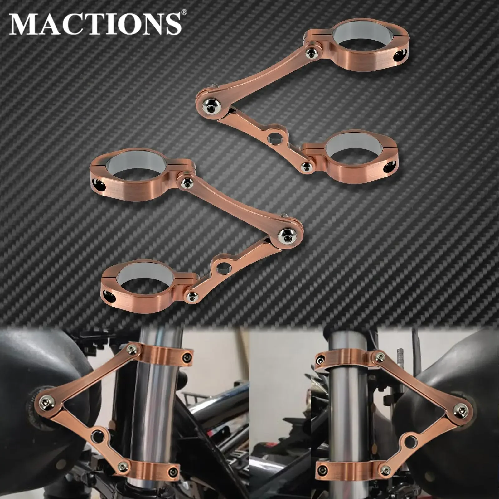 Motorcycle Bronze Headlight Bracket Mount Clamp 39mm-41mm Fork Tube Holder For Harley Touring Cafe Racer Chopper Bobber Custom
Motorcycle Bronze Headlight Bracket Mount Clamp 39mm-41mm Fork Tube Holder For Harley Touring Cafe Racer Chopper Bobber Custom