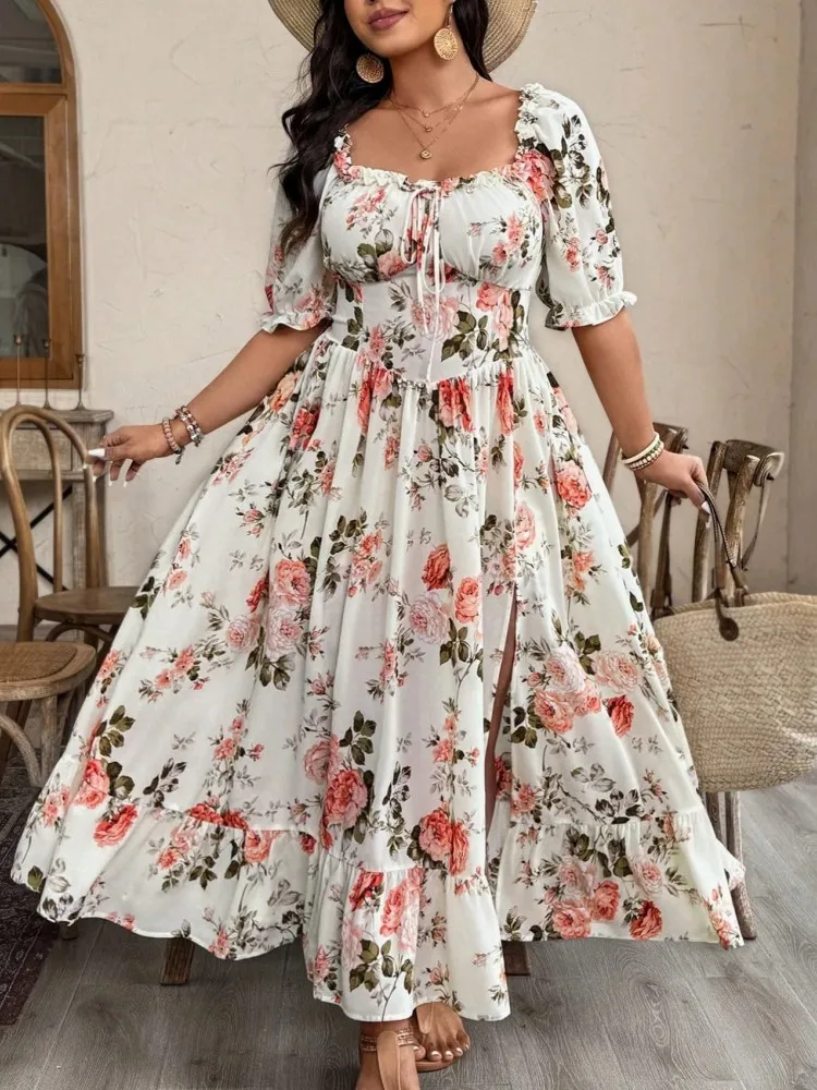 L-4XL Plus Size Clothes Dresses Women Robes Summer Short Sleeve Street Style Casual 3XL 4XL Big Size Maxi Dress Oversized
L-4XL Plus Size Clothes Dresses Women Robes Summer Short Sleeve Street Style Casual 3XL 4XL Big Size Maxi Dress Oversized