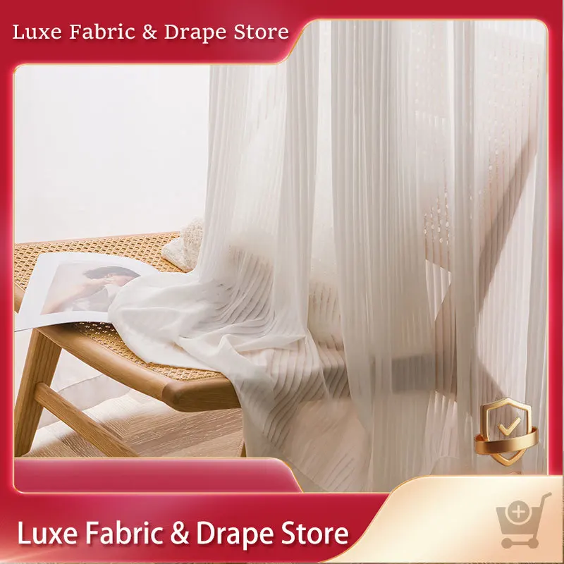 Minimalist Vertical Louver Yarn Dream Chiffon Sunshine Stripe Shadow Effect Bay Window Curtains for Living Room Dining Bedroom
Minimalist Vertical Louver Yarn Dream Chiffon Sunshine Stripe Shadow Effect Bay Window Curtains for Living Room Dining Bedroom