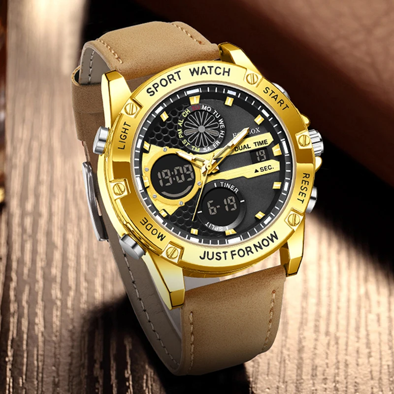 FOXBOX Top Brand Luxury Mens Watches Fashion Leather Analog Digital Watch For Men Casual Sports Waterproof Quartz Chronograph
FOXBOX Top Brand Luxury Mens Watches Fashion Leather Analog Digital Watch For Men Casual Sports Waterproof Quartz Chronograph