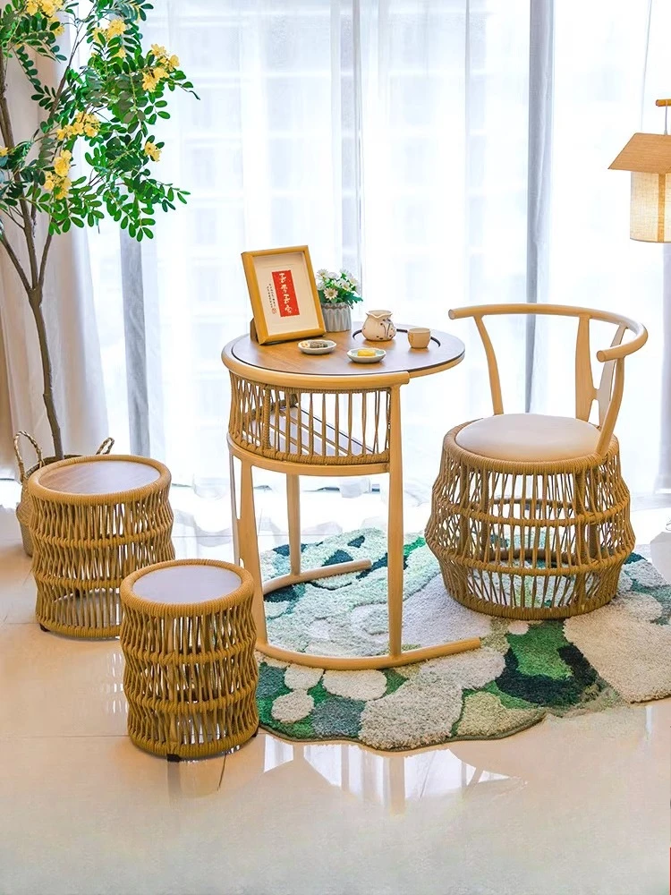 Purple leaf, flower rain room tea table, balcony tea table and chair combination small simple coffee table household tea table c
Purple leaf, flower rain room tea table, balcony tea table and chair combination small simple coffee table household tea table c