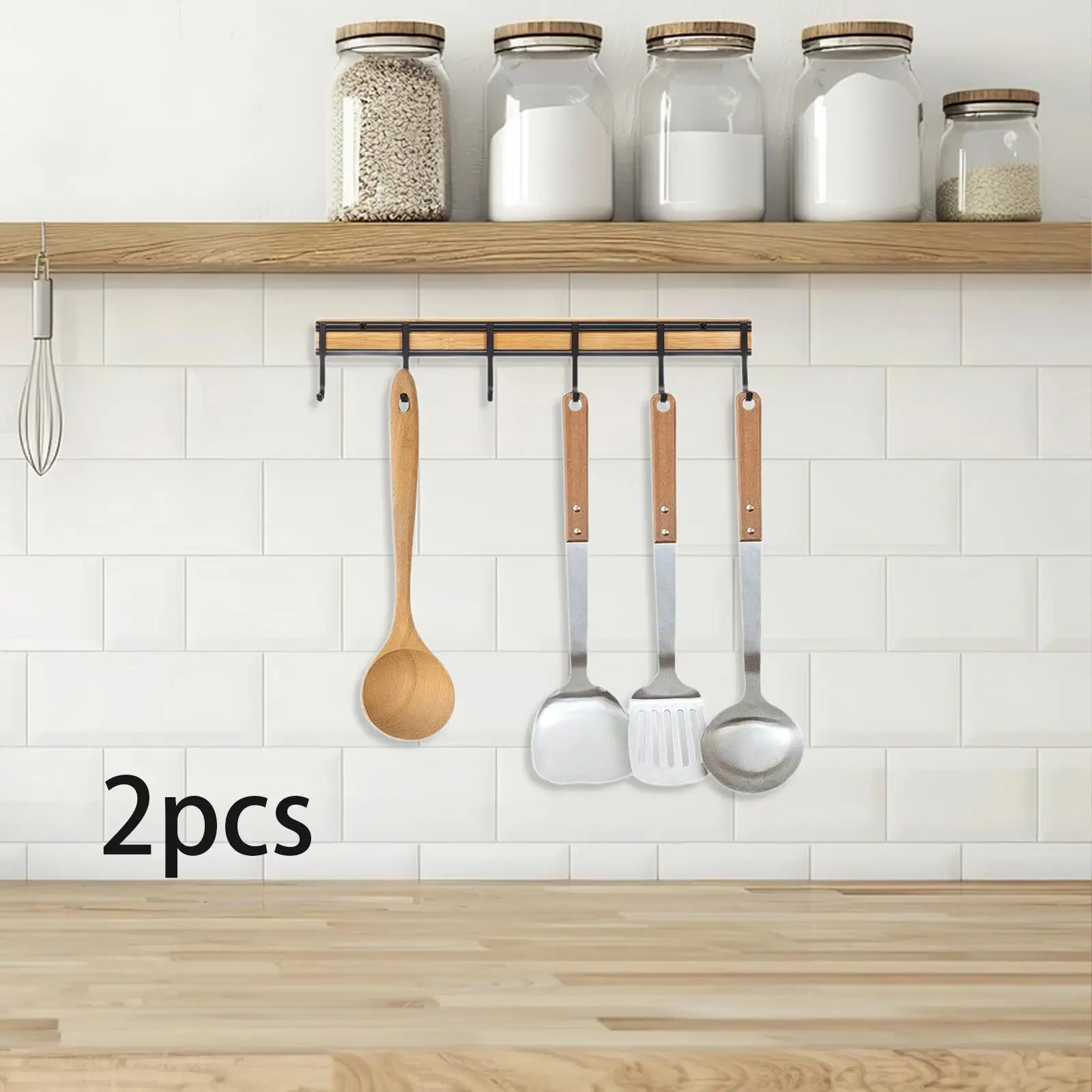 2 Pieces Kitchen Utensil Rack, Wall Mount Multipurpose 6 Hooks Key Holder, Kitchen Wall Hook for Dorm, Hotel, Apartment
2 Pieces Kitchen Utensil Rack, Wall Mount Multipurpose 6 Hooks Key Holder, Kitchen Wall Hook for Dorm, Hotel, Apartment