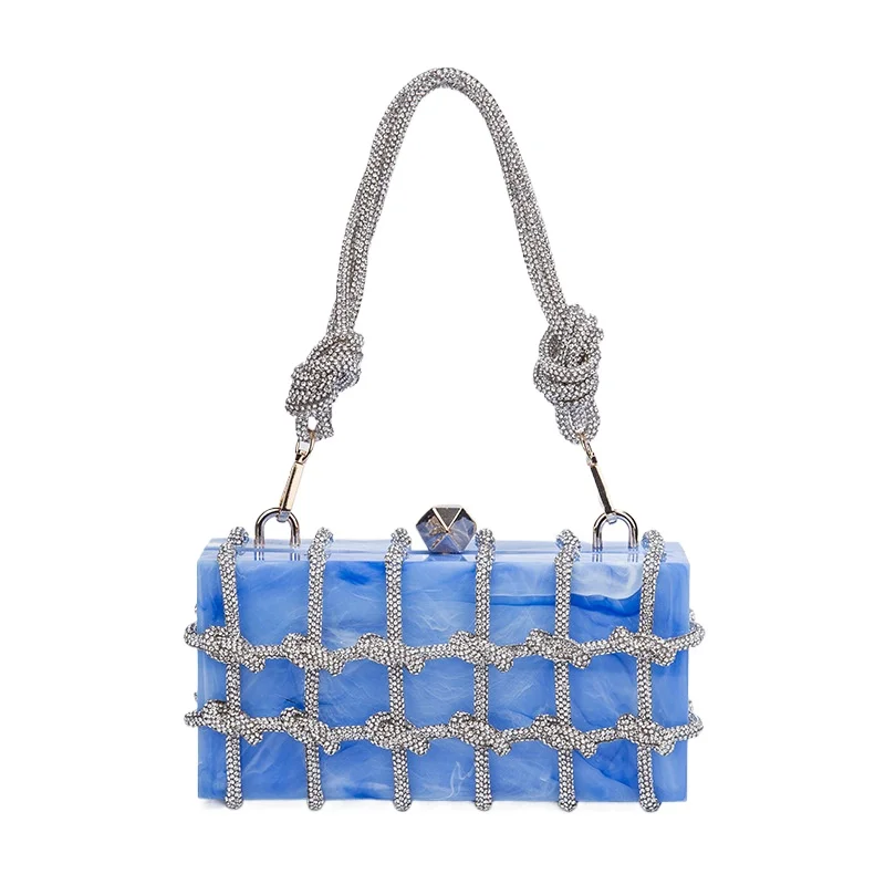 Sparkle Rhinestone Evening Bag Glitter Embellished Rope Knot Diamond Transparent Acrylic Box Evening Bag for Party Prom Purse
Sparkle Rhinestone Evening Bag Glitter Embellished Rope Knot Diamond Transparent Acrylic Box Evening Bag for Party Prom Purse