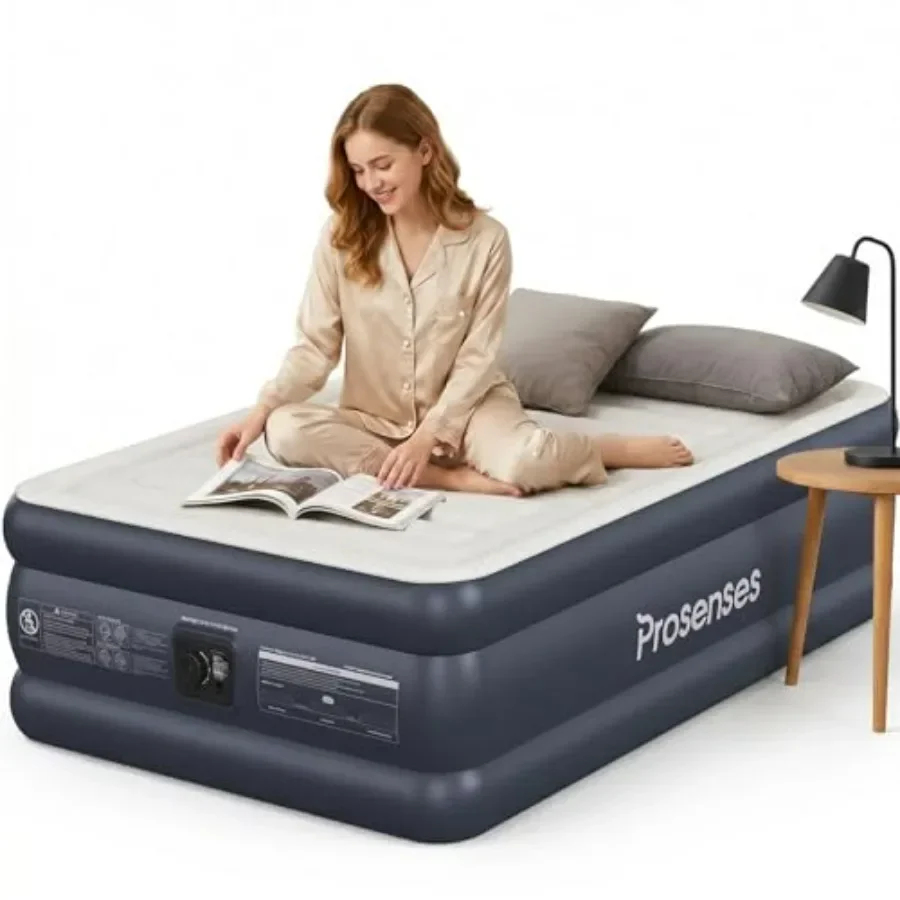 Twin XL Air Mattress for home guests and camping, PVC material, gray color, built-in pump with 2-min inflation, 18in height, 80
Twin XL Air Mattress for home guests and camping, PVC material, gray color, built-in pump with 2-min inflation, 18in height, 80
