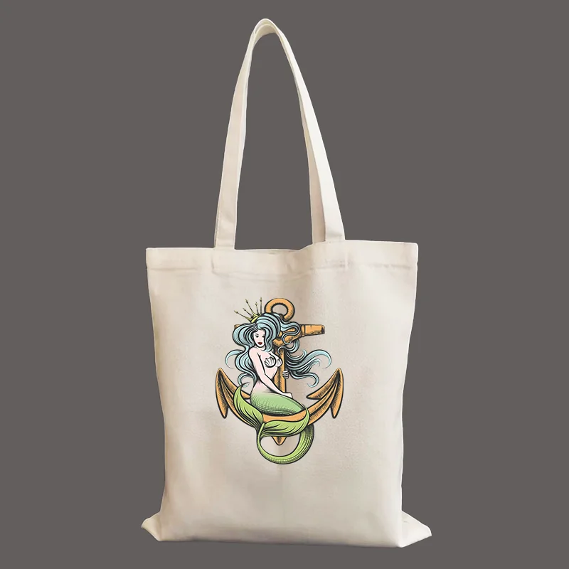 Crown Beauty Mermaid Blue Haired Shopper Bags Shopping Bag Tote Bag Shoulder Bag Canvas Bags Large Capacity College Handbag
Crown Beauty Mermaid Blue Haired Shopper Bags Shopping Bag Tote Bag Shoulder Bag Canvas Bags Large Capacity College Handbag