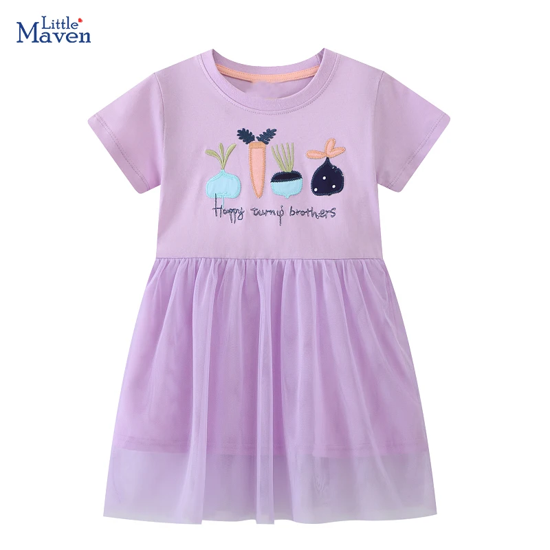Little maven, новинка 2023 года, летняя детская одежда, детская одежда для маленьких девочек, хлопковые платья с вышивкой мультяшных морков, фиолетовые платья
Little maven, новинка 2023 года, летняя детская одежда, детская одежда для маленьких девочек, хлопковые платья с вышивкой мультяшных морков, фиолетовые платья