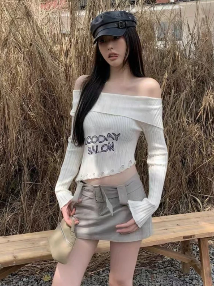 American Retro Off Shoulder Knit Sweater Pullover Women Print Pullovers Long Sleeve Patchwork Jumpers Y2k Streetwear Casual Tops
American Retro Off Shoulder Knit Sweater Pullover Women Print Pullovers Long Sleeve Patchwork Jumpers Y2k Streetwear Casual Tops