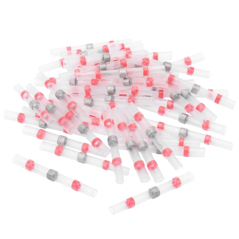 50 Pcs SST-S21 Solder Seal Wire Connector 22~18AWG Red Heat Shrink Butt Connectors HotMelt Waterproof Self Soldering Connectors
50 Pcs SST-S21 Solder Seal Wire Connector 22~18AWG Red Heat Shrink Butt Connectors HotMelt Waterproof Self Soldering Connectors