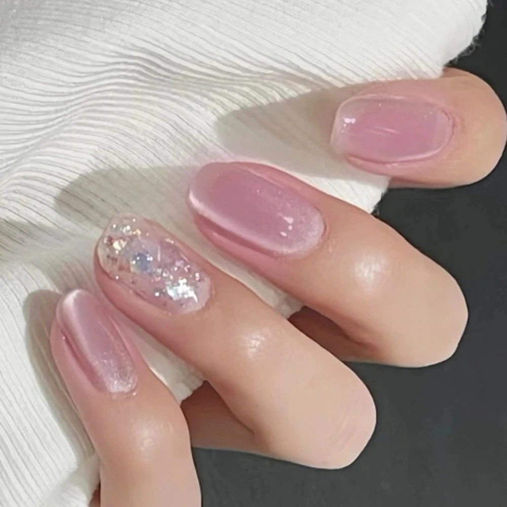 Pink Glitter Powder Sequin Ballet Square False Nails Art Cat Eye Pearlescent Long Pointed Almond Fake Nails Press on Nails Tools
Pink Glitter Powder Sequin Ballet Square False Nails Art Cat Eye Pearlescent Long Pointed Almond Fake Nails Press on Nails Tools