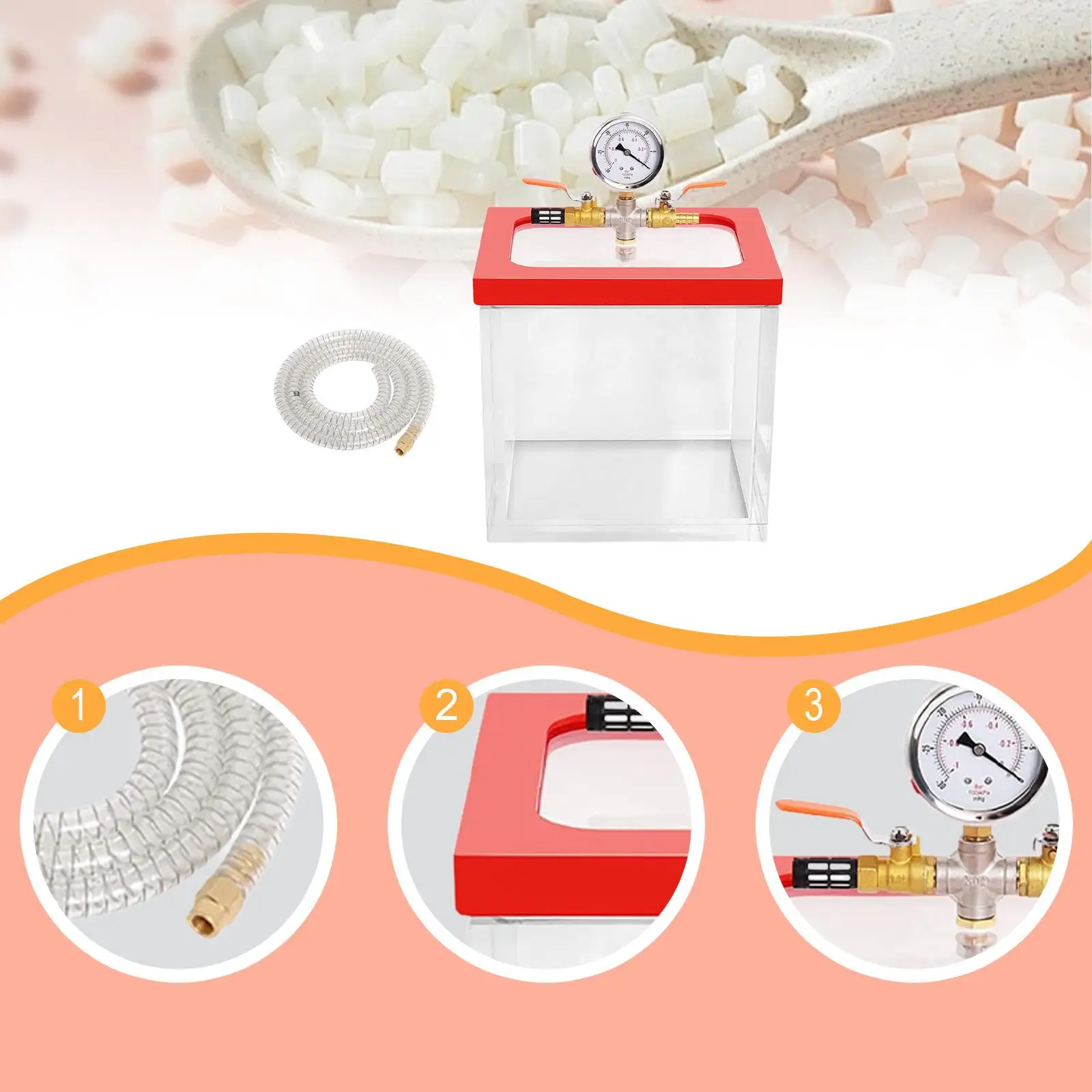 2 Gallon Vacuum Chamber Acrylic Practical Clear Vacuum Degassing Chamber Bucket for Paints Pigments Silicone Inks Epoxy Resins
2 Gallon Vacuum Chamber Acrylic Practical Clear Vacuum Degassing Chamber Bucket for Paints Pigments Silicone Inks Epoxy Resins