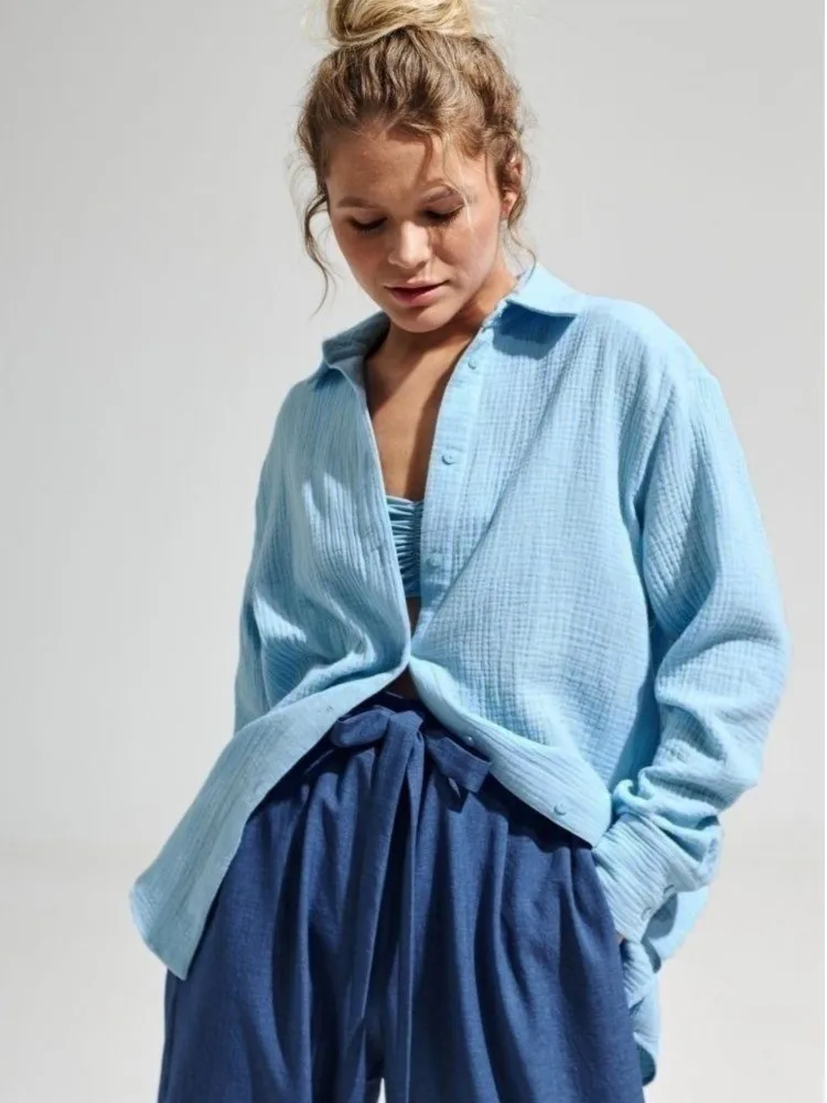 Casual Women's Loose Shirt Spring Autumn Fashion Button Collar Long Sleeve Blouse And Tops Elegant Ladies Solid Color Blouses
Casual Women's Loose Shirt Spring Autumn Fashion Button Collar Long Sleeve Blouse And Tops Elegant Ladies Solid Color Blouses