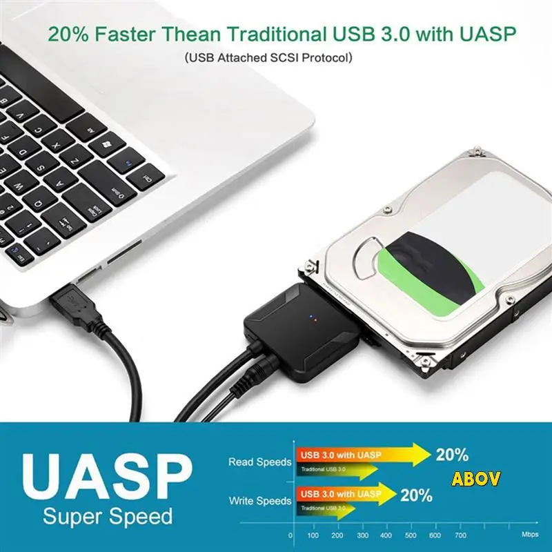 2X USB 3.0 To Sata Adapter Converter Cable 22Pin Sataiii To USB3,0 Adapters For 2.5 Inch 3.5 Inch Sata HDD SSD
2X USB 3.0 To Sata Adapter Converter Cable 22Pin Sataiii To USB3,0 Adapters For 2.5 Inch 3.5 Inch Sata HDD SSD