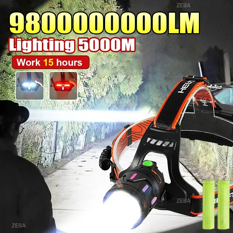 2026 NEW 9800000LM High Powerful LED Head Light Ultra Bright Headlamp Long Range 5000M Rechargeable Head Torch Fishing Lantern
2026 NEW 9800000LM High Powerful LED Head Light Ultra Bright Headlamp Long Range 5000M Rechargeable Head Torch Fishing Lantern