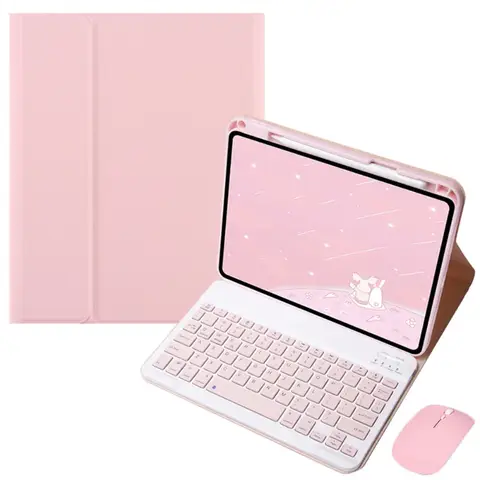 Case with Keyboard and Mouse for Honor Pad X8a Case 11 inch Pencil Slot Cover Funda X8A Keyboard Russian Spanish Arabic English
