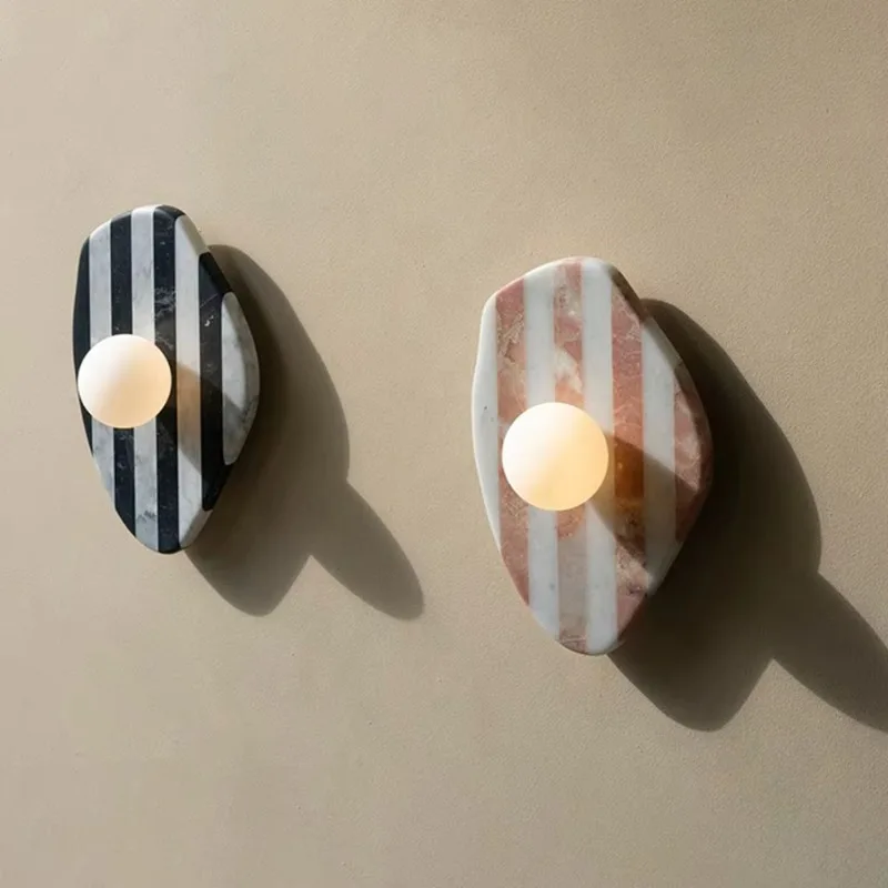 *(2-piece set)Nordic Marble Creative Wall Sconces Light Minimalist Bedroom Bedside Wall Lamp for Corridor Lighting
*(2-piece set)Nordic Marble Creative Wall Sconces Light Minimalist Bedroom Bedside Wall Lamp for Corridor Lighting