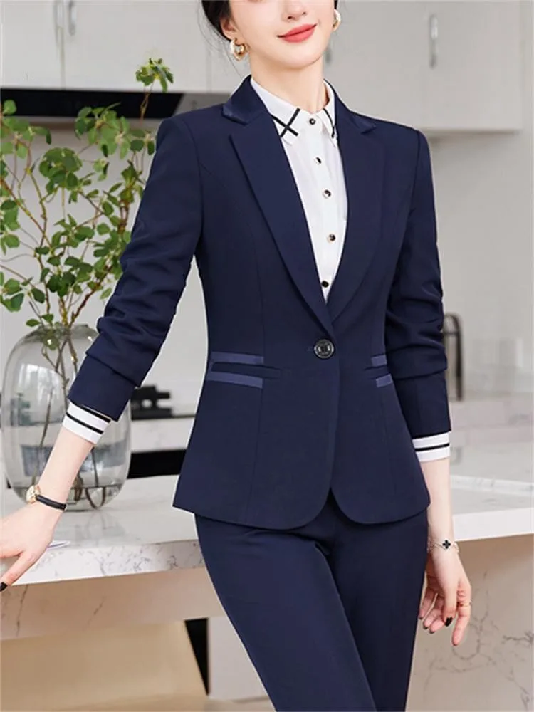 Elegant Blue 2PieceSets Office Wear Women 2025 New Fashion Turn Down Collar Slim Single Button Blazers Chic Pant Suits pant sets
Elegant Blue 2PieceSets Office Wear Women 2025 New Fashion Turn Down Collar Slim Single Button Blazers Chic Pant Suits pant sets