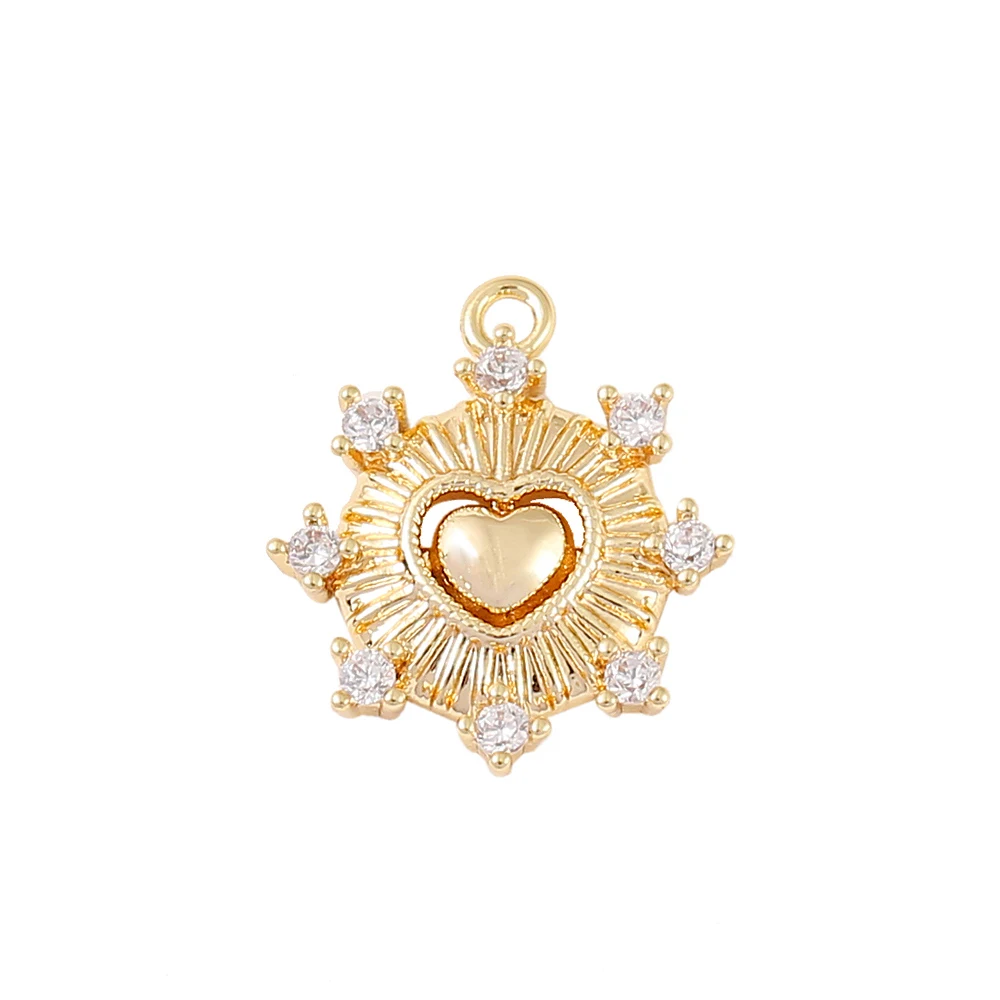 Factory Wholesale Gold Color Brass Mosaic Zircon Heart Charms Pendants Necklace and Bracelet Earring Diy Jewelry Accessories
Factory Wholesale Gold Color Brass Mosaic Zircon Heart Charms Pendants Necklace and Bracelet Earring Diy Jewelry Accessories