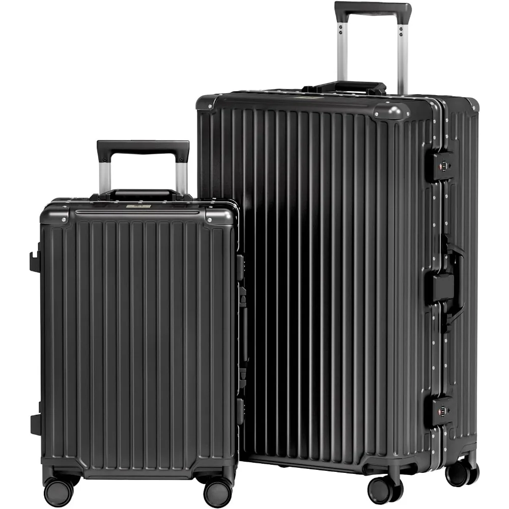AnyZip Luggage Sets 2 Piece Aluminum Frame Carry On and Checked Suitcase PC ABS Hard Shell TSA Lock No Zipper(Black, 20/28)
AnyZip Luggage Sets 2 Piece Aluminum Frame Carry On and Checked Suitcase PC ABS Hard Shell TSA Lock No Zipper(Black, 20/28)
