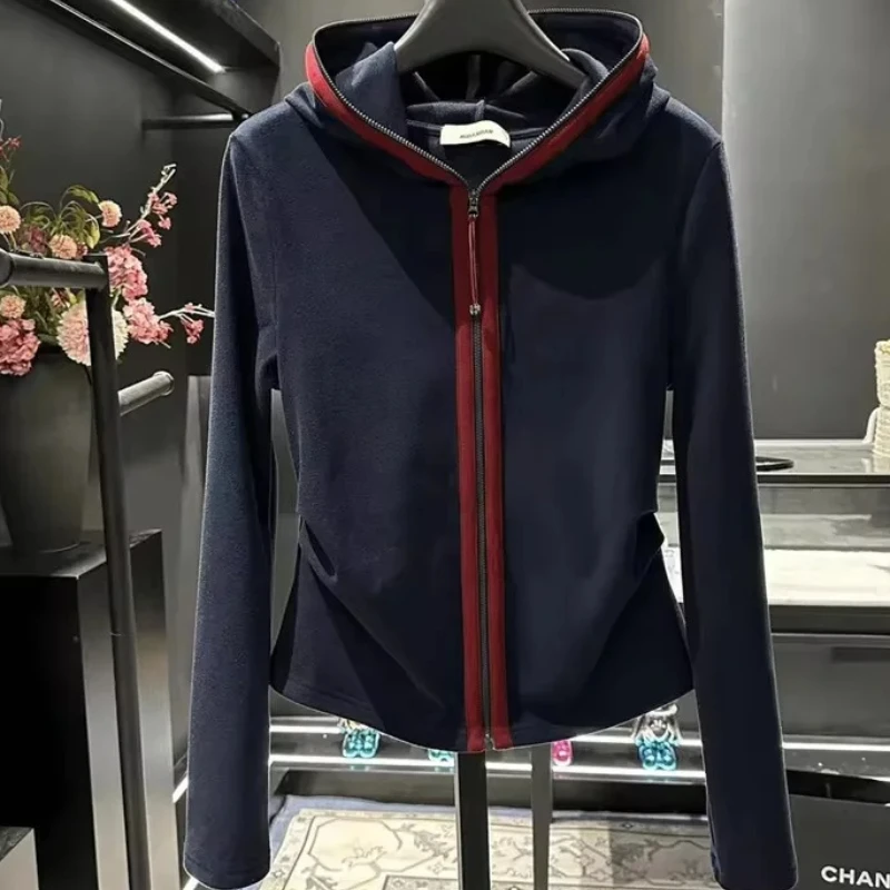 Fashion Design Sweatshirt Hoodie Short Coat Women Zipper Jacket Autumn Winter Long Sleeve Slim Pleated Tops Streetwear Hoodies
Fashion Design Sweatshirt Hoodie Short Coat Women Zipper Jacket Autumn Winter Long Sleeve Slim Pleated Tops Streetwear Hoodies