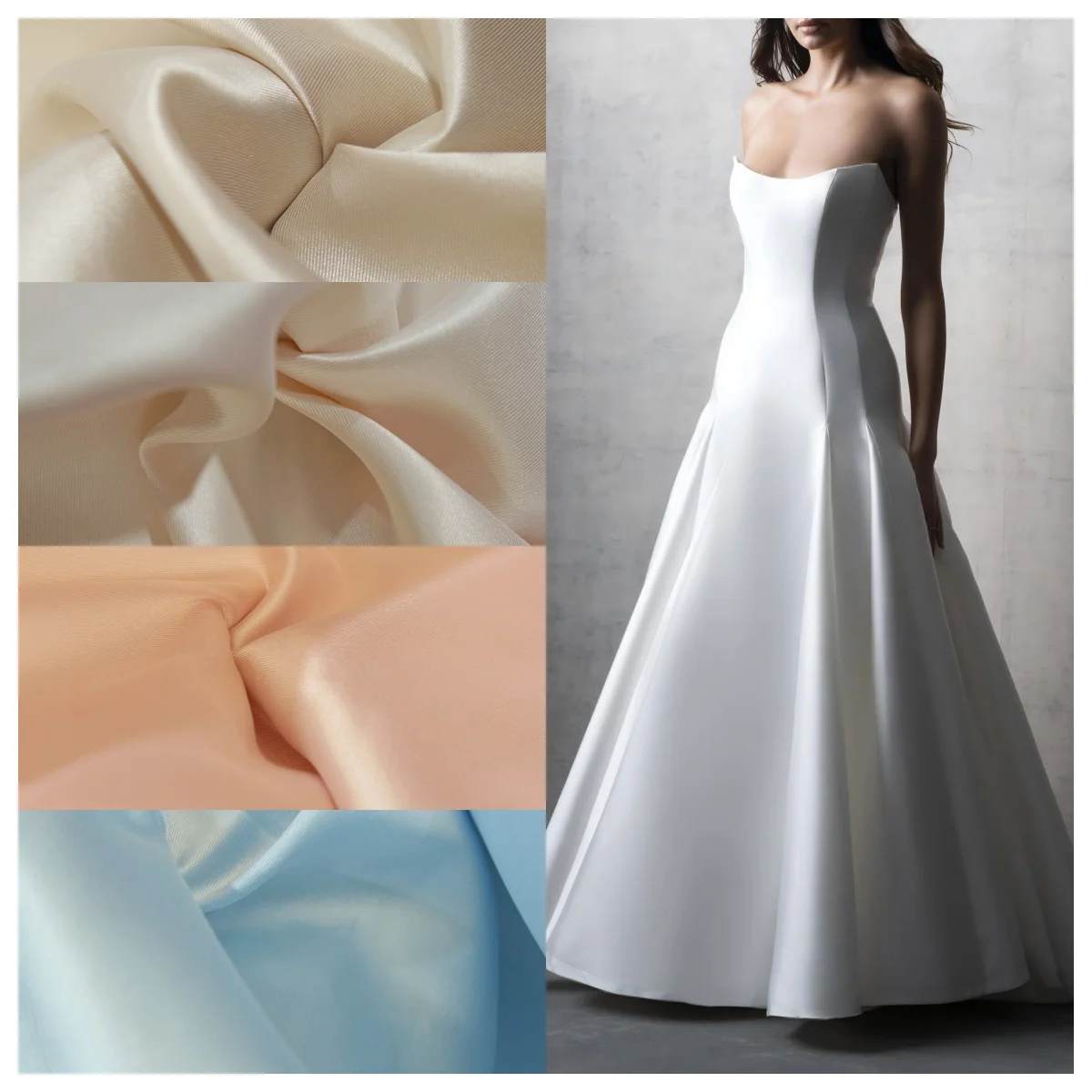 Высококачественная элегантная и роскошная однотонная ткань Mikado, подходящая для свадебных платьев, торжественных платьев и дизайнерской одежды.
Высококачественная элегантная и роскошная однотонная ткань Mikado, подходящая для свадебных платьев, торжественных платьев и дизайнерской одежды.