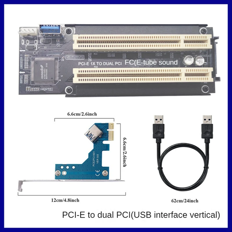 1 Set Pcie Expansion Card Pci-E To Dual Pci Card With USB 3.0 Cable For Serial Sata Sound Video Card
1 Set Pcie Expansion Card Pci-E To Dual Pci Card With USB 3.0 Cable For Serial Sata Sound Video Card