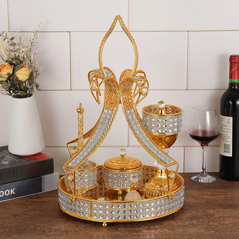 Popular wholesale Middle East incense burner tray set Aromatherapy incense burner Arabic aromatherapy indoor
Popular wholesale Middle East incense burner tray set Aromatherapy incense burner Arabic aromatherapy indoor