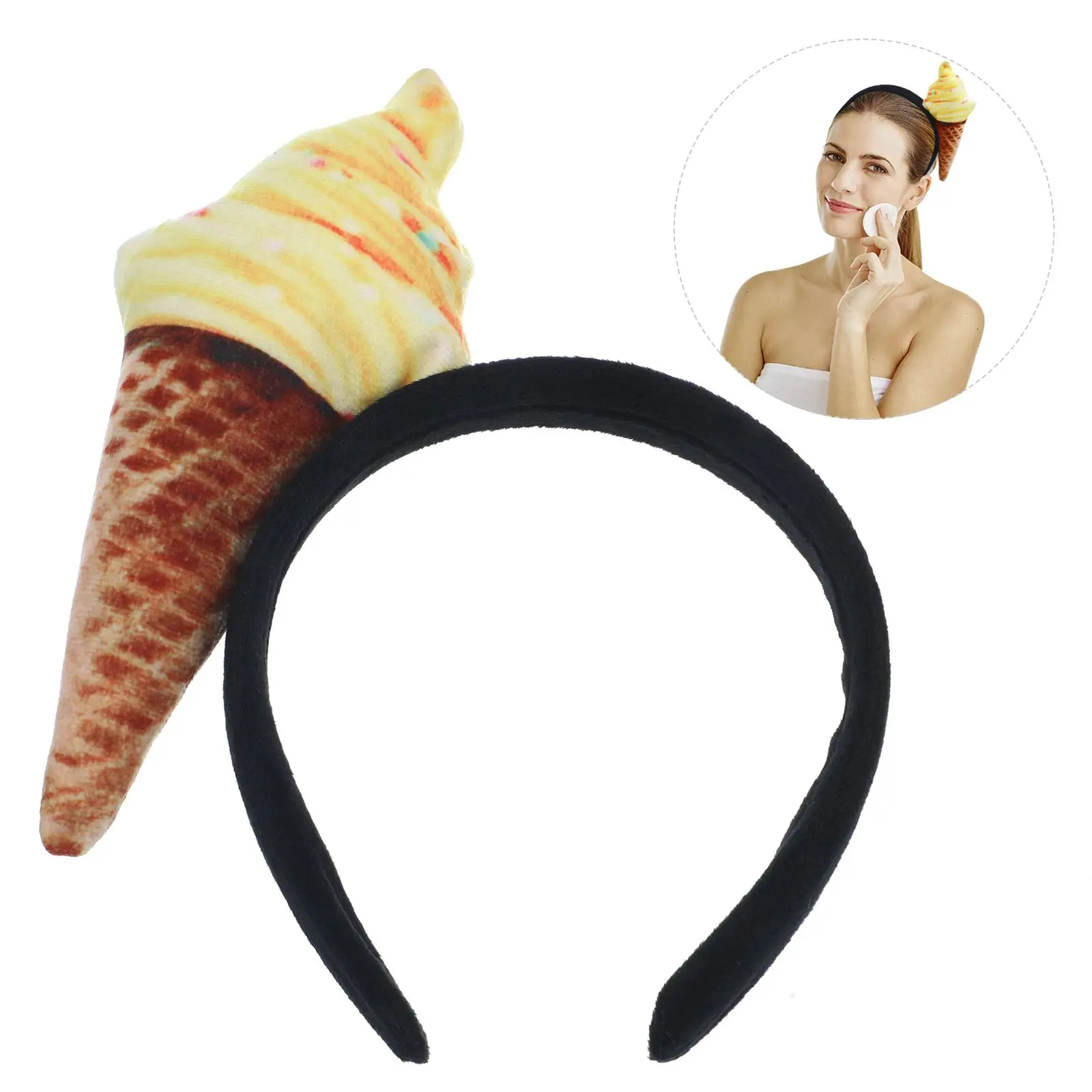Ice Cream Headband Cone Hairband Yellow FG051602 Soft Fabric Comfortable AntiSlip Women Accessories HairStyle Tool
Ice Cream Headband Cone Hairband Yellow FG051602 Soft Fabric Comfortable AntiSlip Women Accessories HairStyle Tool