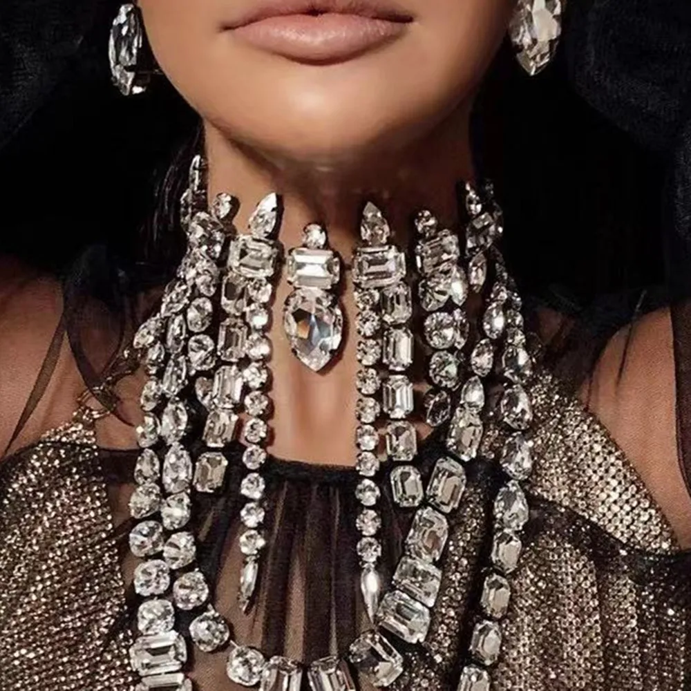 Handmade Rhinestone Large Water Drop Square Choker Necklace for Women Vintage Crystal Tassel Pendant Collar Choker Necklace Gift
Handmade Rhinestone Large Water Drop Square Choker Necklace for Women Vintage Crystal Tassel Pendant Collar Choker Necklace Gift