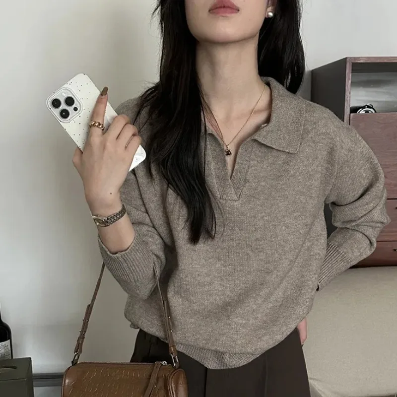 Women's Soft Comfy Casual Ne f Open Knitted Sweater Autumn Winter Color Artistic Feeling Layering Top
Women's Soft Comfy Casual Ne f Open Knitted Sweater Autumn Winter Color Artistic Feeling Layering Top