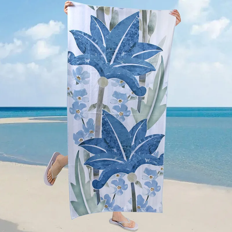Blue Floral Print Beach Towel Polyester Quick Dry Sand Free Large Bath Towels for Summer Pool Swimming Vacation Travel Blanket
Blue Floral Print Beach Towel Polyester Quick Dry Sand Free Large Bath Towels for Summer Pool Swimming Vacation Travel Blanket