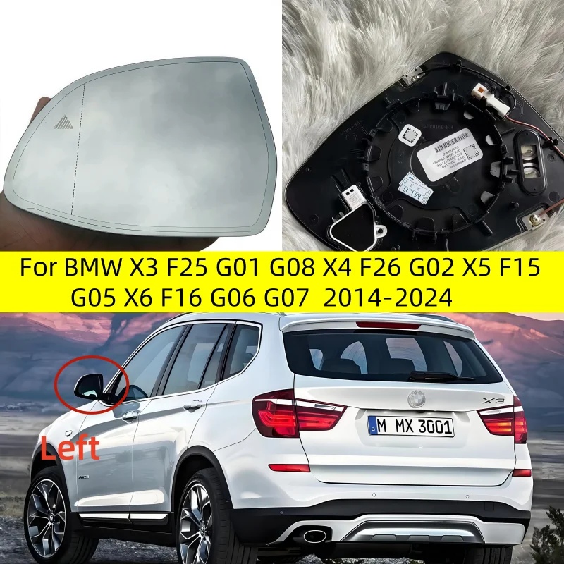 Auto Dimming Heated Blind Spot Warning Rear Mirror Glass For BMW X3 F25 G01 G08 2014-2024 X4 F26 G02 X5 F15 G05 X6 F16 G06 G07
Auto Dimming Heated Blind Spot Warning Rear Mirror Glass For BMW X3 F25 G01 G08 2014-2024 X4 F26 G02 X5 F15 G05 X6 F16 G06 G07