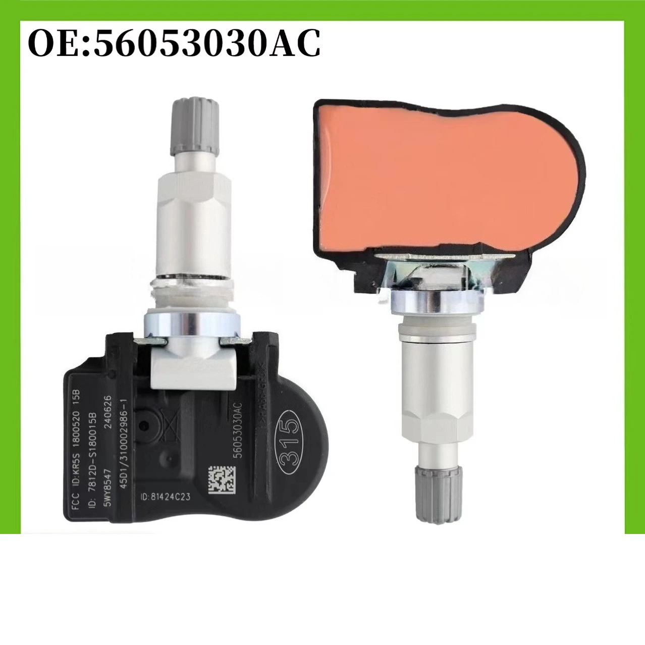 56053030AB 56053030AC 4pcs Tire Pressure Sensor for 2006-2010 Chrysler Dodge Jeep315MHZ for Fengzhe Cool Bokai Collar
56053030AB 56053030AC 4pcs Tire Pressure Sensor for 2006-2010 Chrysler Dodge Jeep315MHZ for Fengzhe Cool Bokai Collar