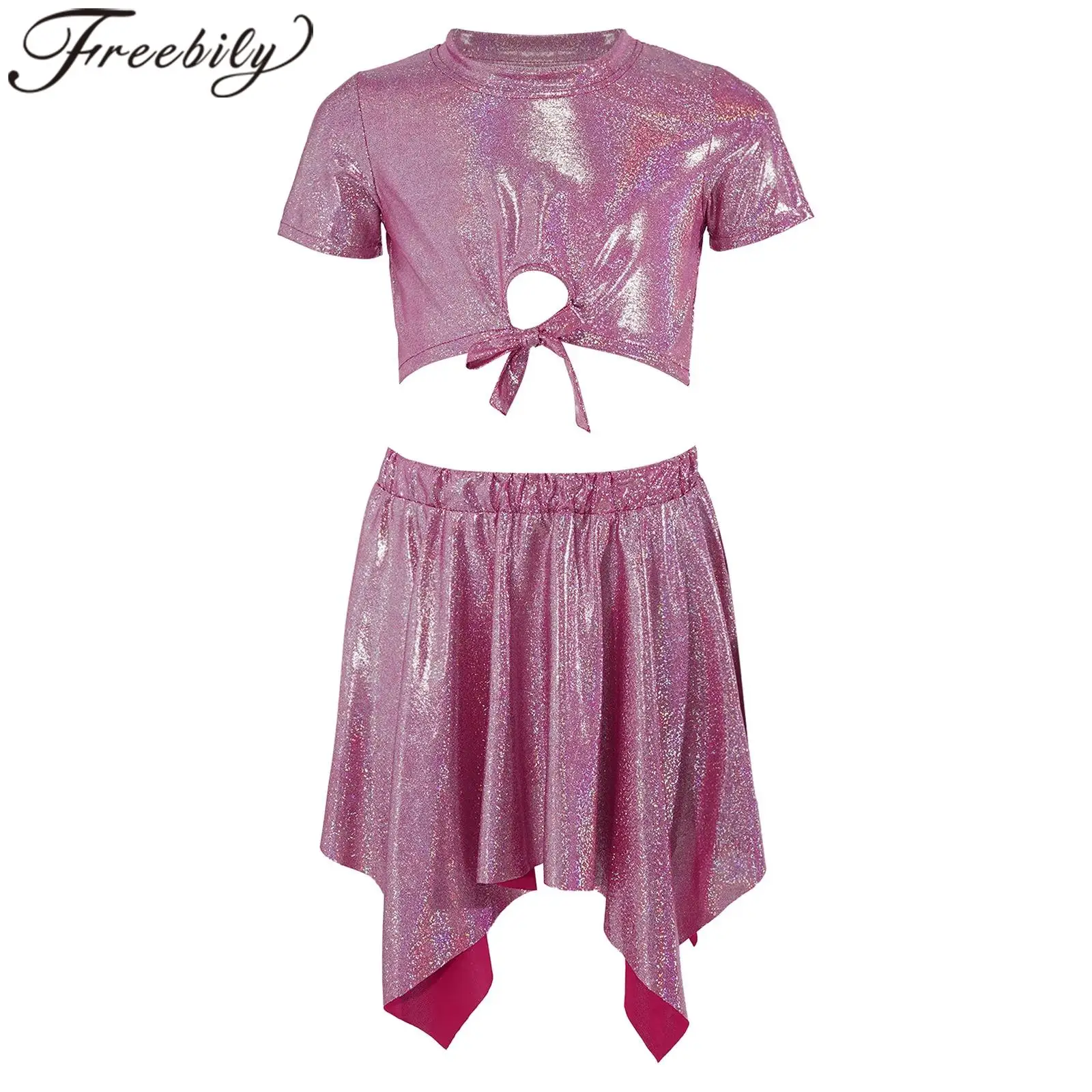 Childs Asymmetrical Skirt Disco Suits Music Festival Cheerleading Street Jazz Dance Outfit Kids Girls Metallic Hip Hop Costume
Childs Asymmetrical Skirt Disco Suits Music Festival Cheerleading Street Jazz Dance Outfit Kids Girls Metallic Hip Hop Costume
