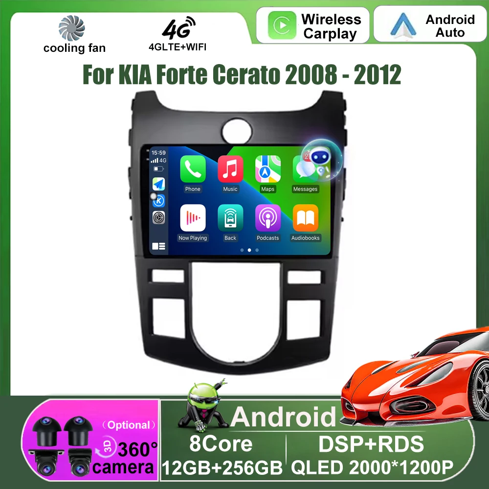 9 Inch For KIA Forte Cerato 2008 - 2012 GPS Navigation Android Auto Car Radio Multimedia Video Player Tools DSP Carplay 4G WIFI
9 Inch For KIA Forte Cerato 2008 - 2012 GPS Navigation Android Auto Car Radio Multimedia Video Player Tools DSP Carplay 4G WIFI
