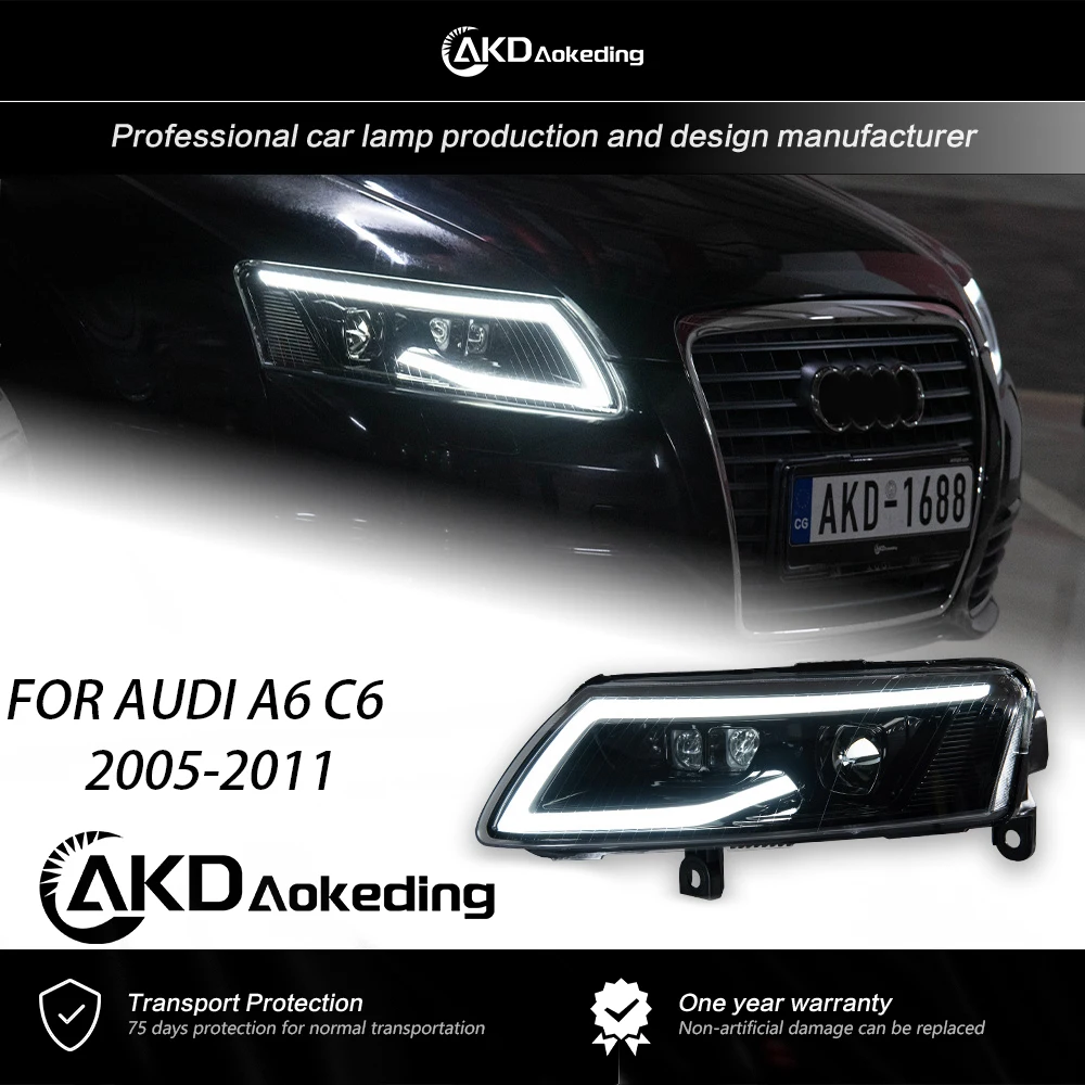 AKD Car Styling for Audi A6 Headlights 2005-2011 A6 C6 LED Headlight Dynamic Signal Animation DRL Bi Xenon Auto Accessories
AKD Car Styling for Audi A6 Headlights 2005-2011 A6 C6 LED Headlight Dynamic Signal Animation DRL Bi Xenon Auto Accessories