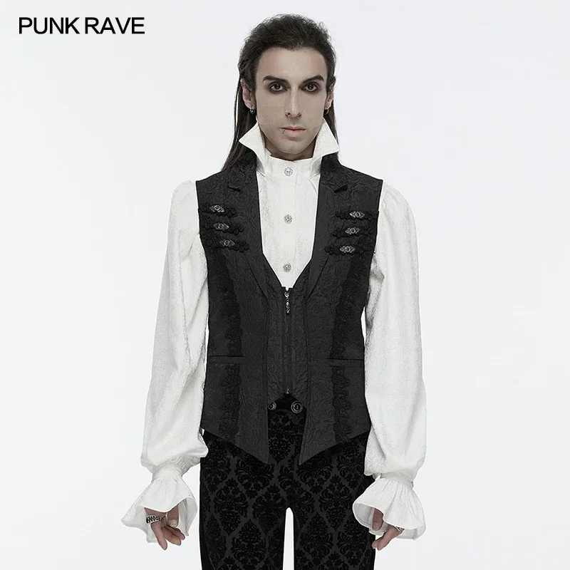 PUNK RAVE Men's Gothic Exquisite Rose Gorgeous Vest Buckle Decorations Gentlemanly Elegance Tops Men Clothing 2 Colors
PUNK RAVE Men's Gothic Exquisite Rose Gorgeous Vest Buckle Decorations Gentlemanly Elegance Tops Men Clothing 2 Colors