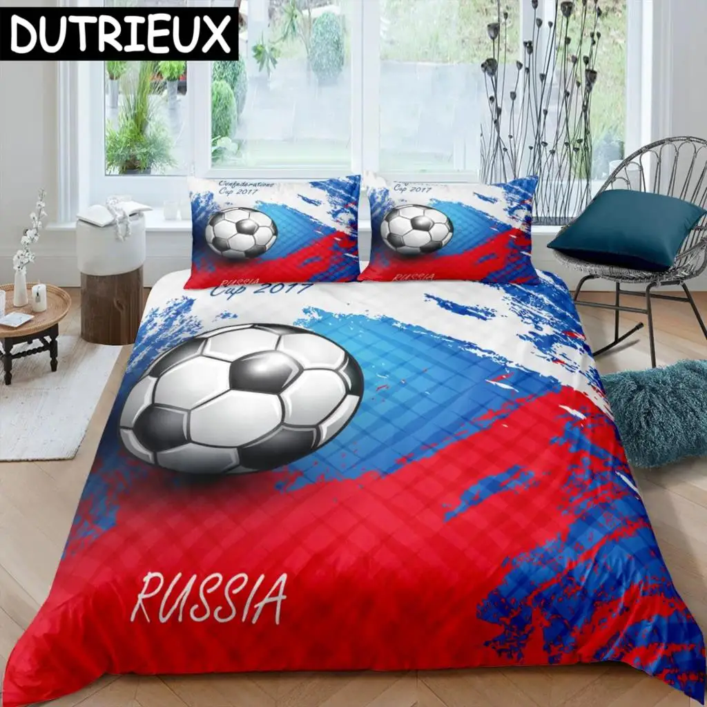 Soccer Duvet Cover Set King Queen Full Size Football Pattern Polyester Comforter Cover For Boys Teens Soccer Lover Bedding Set
Soccer Duvet Cover Set King Queen Full Size Football Pattern Polyester Comforter Cover For Boys Teens Soccer Lover Bedding Set