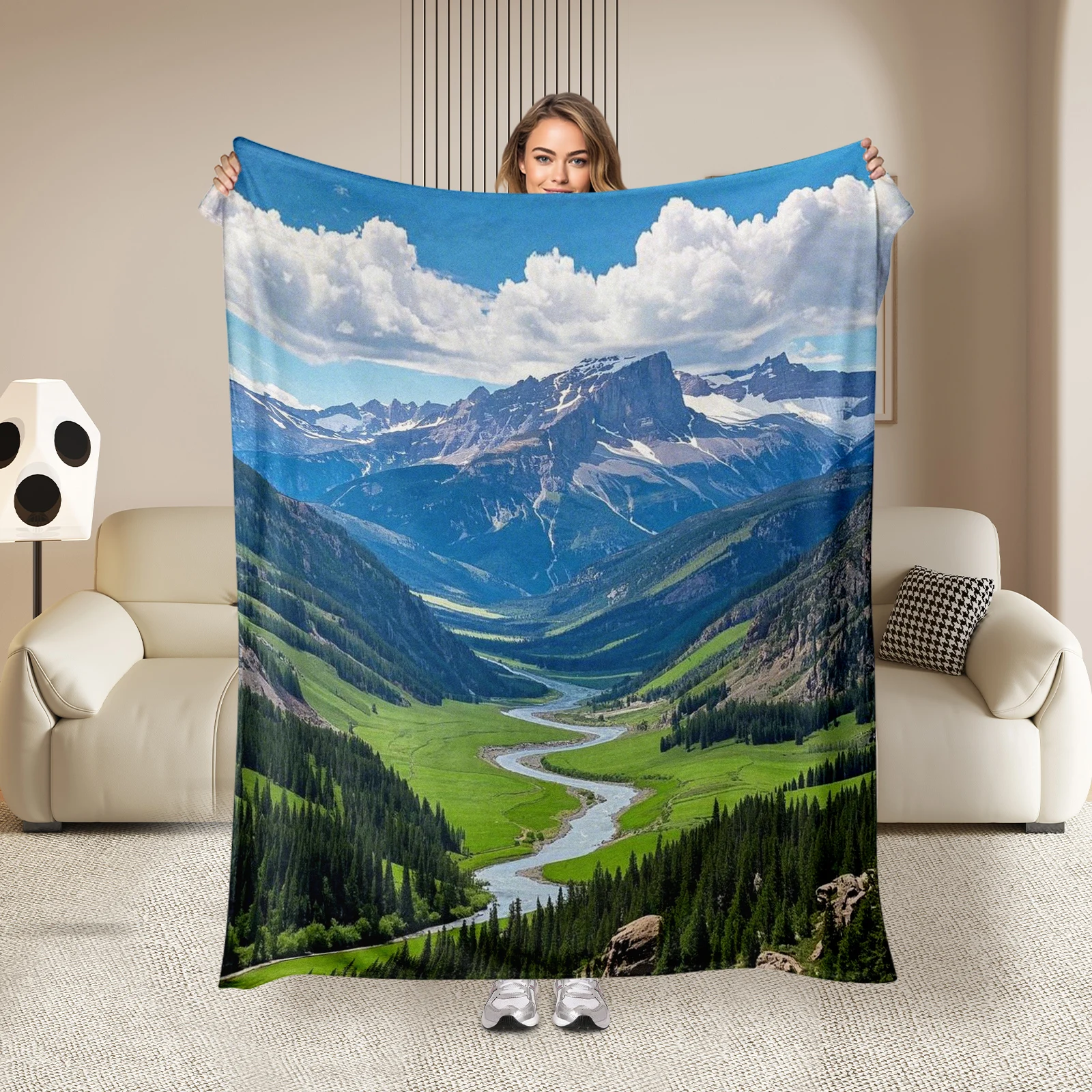 American 50 States Inspired Flannel Blanket Displaying Magnificent Mountains And Rivers Ideal For Gifting
American 50 States Inspired Flannel Blanket Displaying Magnificent Mountains And Rivers Ideal For Gifting