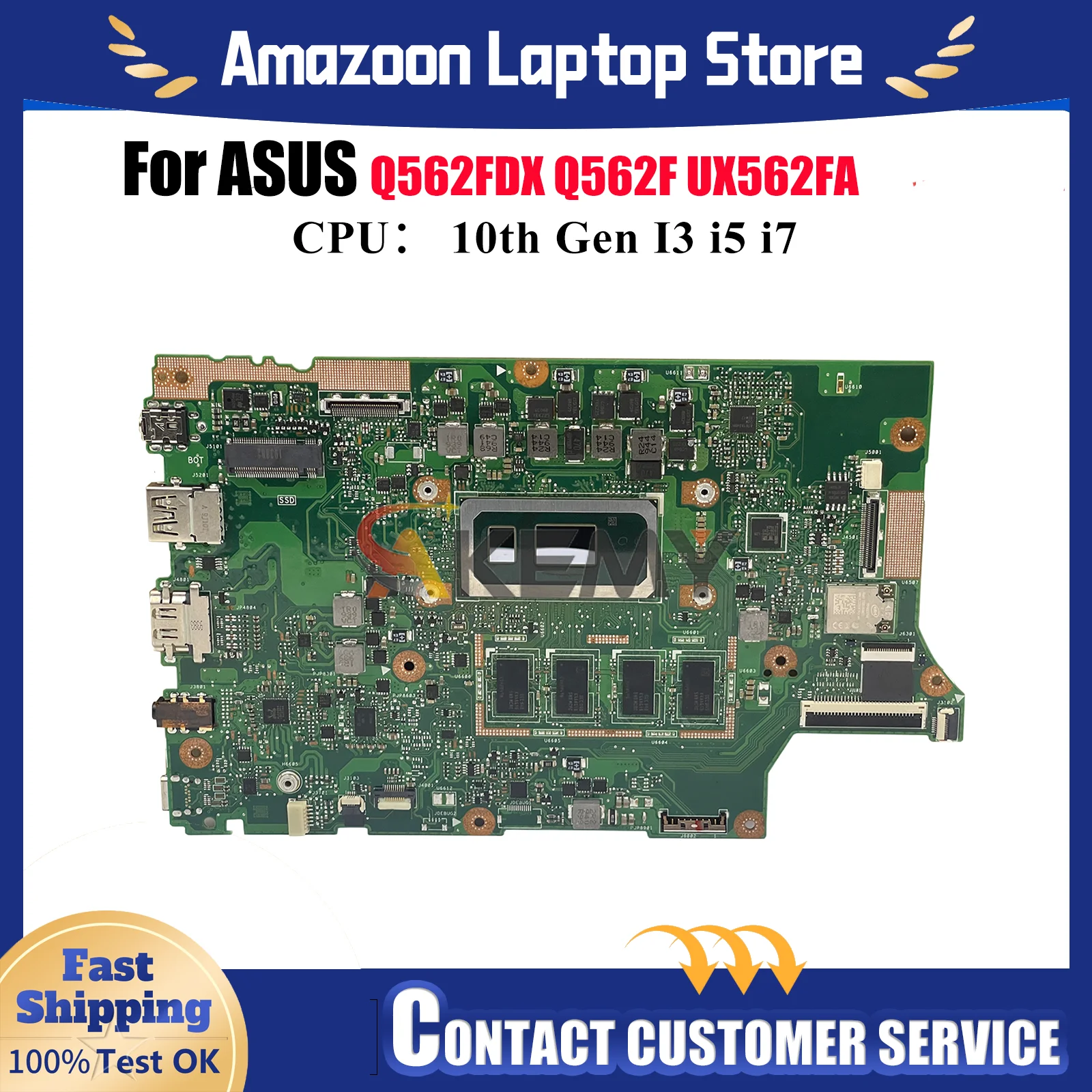 UX562FA Материнская плата для ноутбука ASUS ZenBook UX56IQ Q562F UX562 Q562FDX Материнская плата для ноутбука с 10-го поколения I3 i5 i7 102% тестирование ОК
UX562FA Материнская плата для ноутбука ASUS ZenBook UX56IQ Q562F UX562 Q562FDX Материнская плата для ноутбука с 10-го поколения I3 i5 i7 102% тестирование ОК