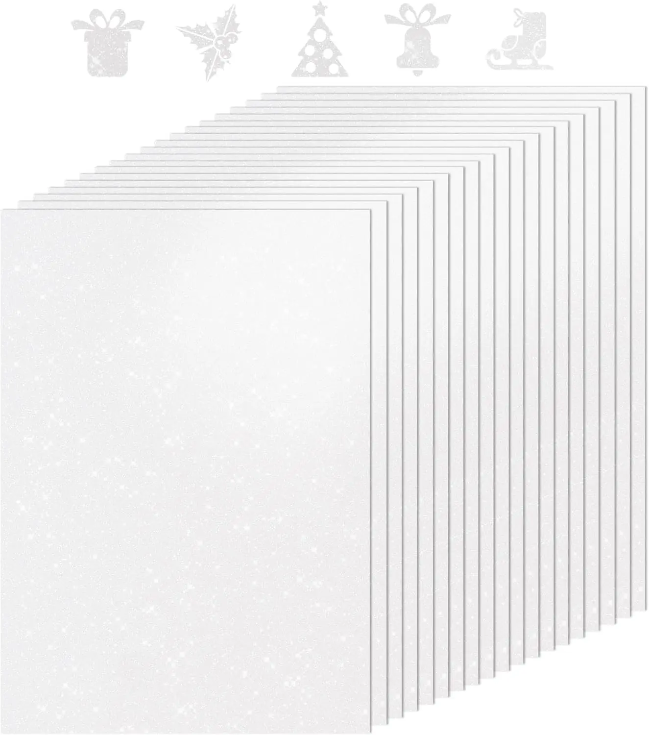 Glitter Cardstock 8.5x11 inch, 250GSM White Sparkly Paper for Crafts, Scrapbooking, Card Making & DIY Projects, 20 Sheets
Glitter Cardstock 8.5x11 inch, 250GSM White Sparkly Paper for Crafts, Scrapbooking, Card Making & DIY Projects, 20 Sheets