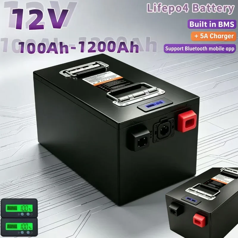 Batería de fosfato de hierro y litio LiFePO4 de 12V, capacidad amplia desde 100Ah hasta 1000Ah. Equipada con sistema de protecci
Batería de fosfato de hierro y litio LiFePO4 de 12V, capacidad amplia desde 100Ah hasta 1000Ah. Equipada con sistema de protecci