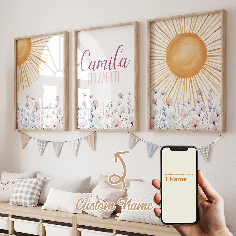 Modern Personalized Name Custom Sunshine Flower Wall Art Print Canvas Painting Poster Picture For Kids Room Home Decor
Modern Personalized Name Custom Sunshine Flower Wall Art Print Canvas Painting Poster Picture For Kids Room Home Decor