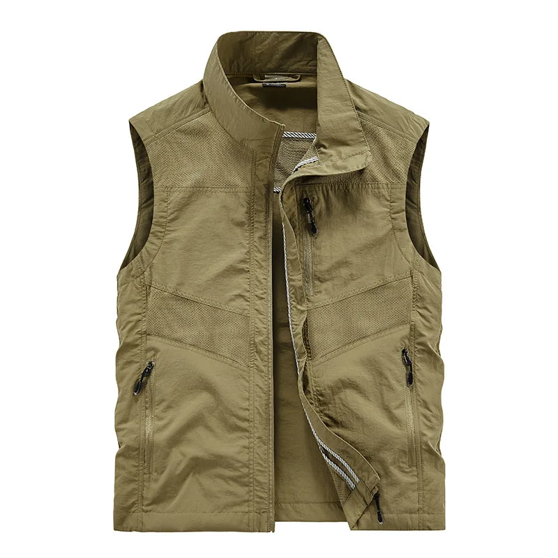 New Summer Men Mesh Thin Casual Vests Coats Outdoor hidden pockets Sleeveless Jackets Men Breathable Quick-drying Waistcoats 4XL
New Summer Men Mesh Thin Casual Vests Coats Outdoor hidden pockets Sleeveless Jackets Men Breathable Quick-drying Waistcoats 4XL