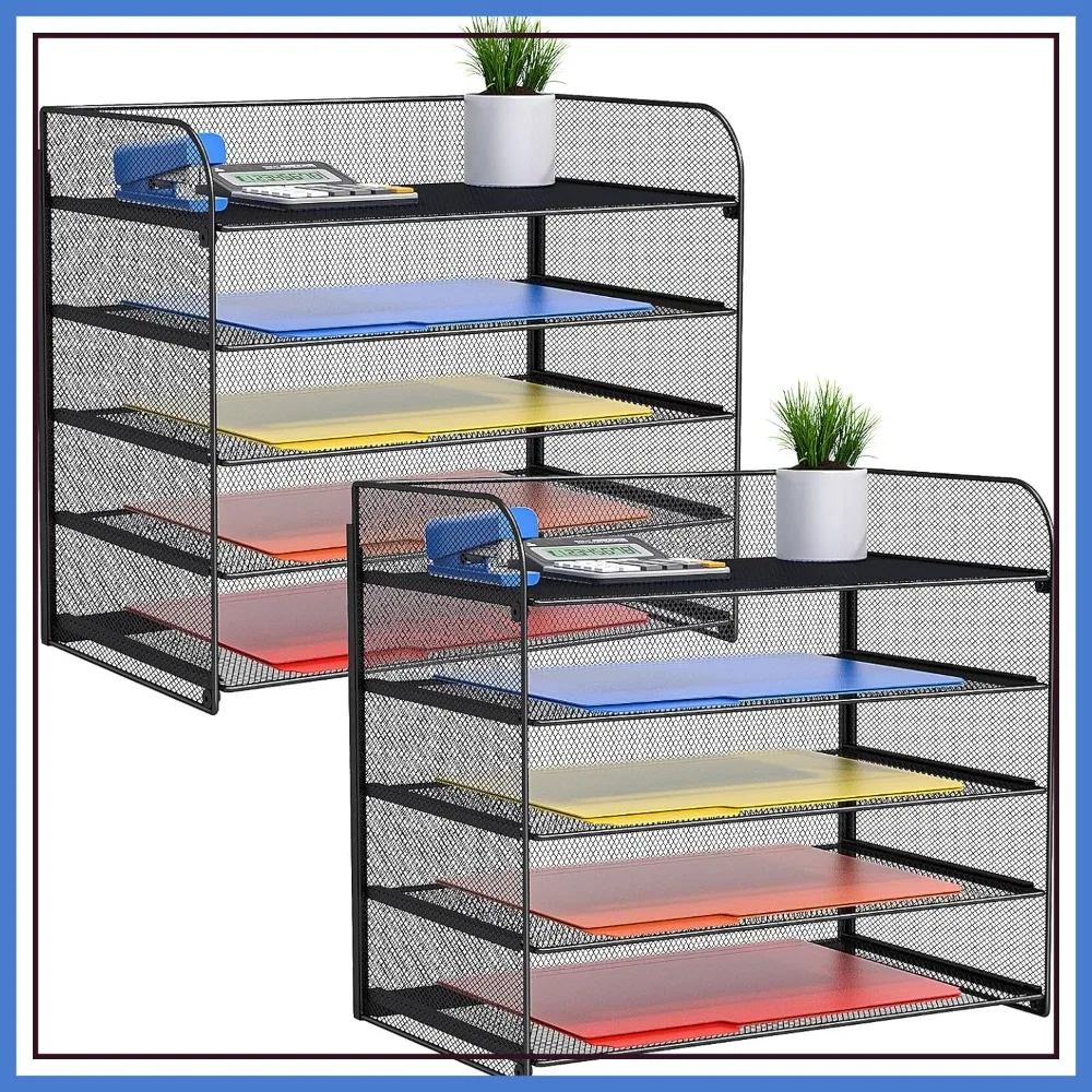 2 Sets 5-Tier Paper Organizer, Mesh File Holder for Desk, Legal/Letter A4, Sturdy Large Capacity for Office Home
2 Sets 5-Tier Paper Organizer, Mesh File Holder for Desk, Legal/Letter A4, Sturdy Large Capacity for Office Home