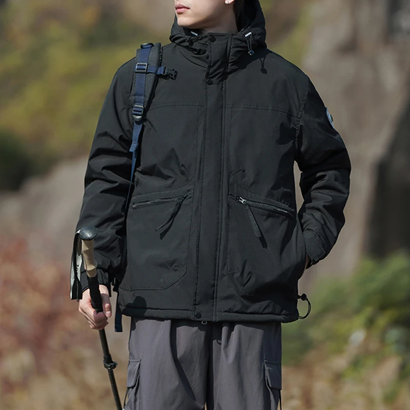 Winter Outdoor Warm and Cozy Hooded Cotton Jacket with Fleece, Men's Thick and Loose Windproof Youth Fashionable Casual Jacket
Winter Outdoor Warm and Cozy Hooded Cotton Jacket with Fleece, Men's Thick and Loose Windproof Youth Fashionable Casual Jacket