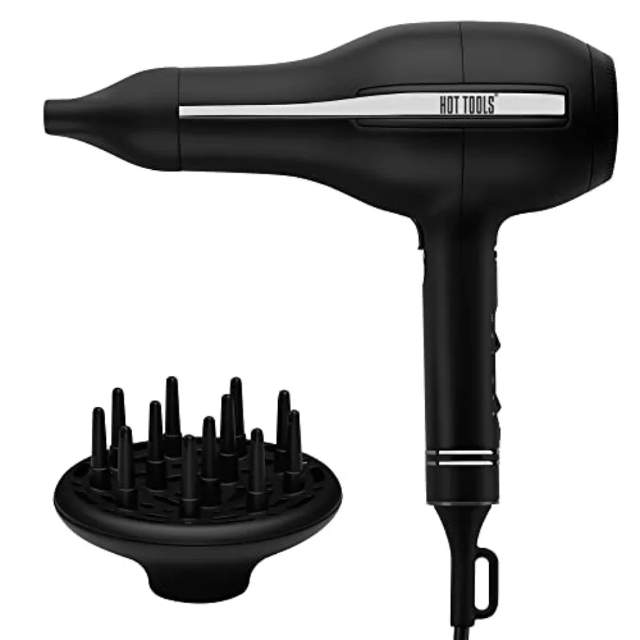 Travel hair dryer for fast drying with even heating, black gold finish, 2000W dual voltage, less damage, professional use
Travel hair dryer for fast drying with even heating, black gold finish, 2000W dual voltage, less damage, professional use