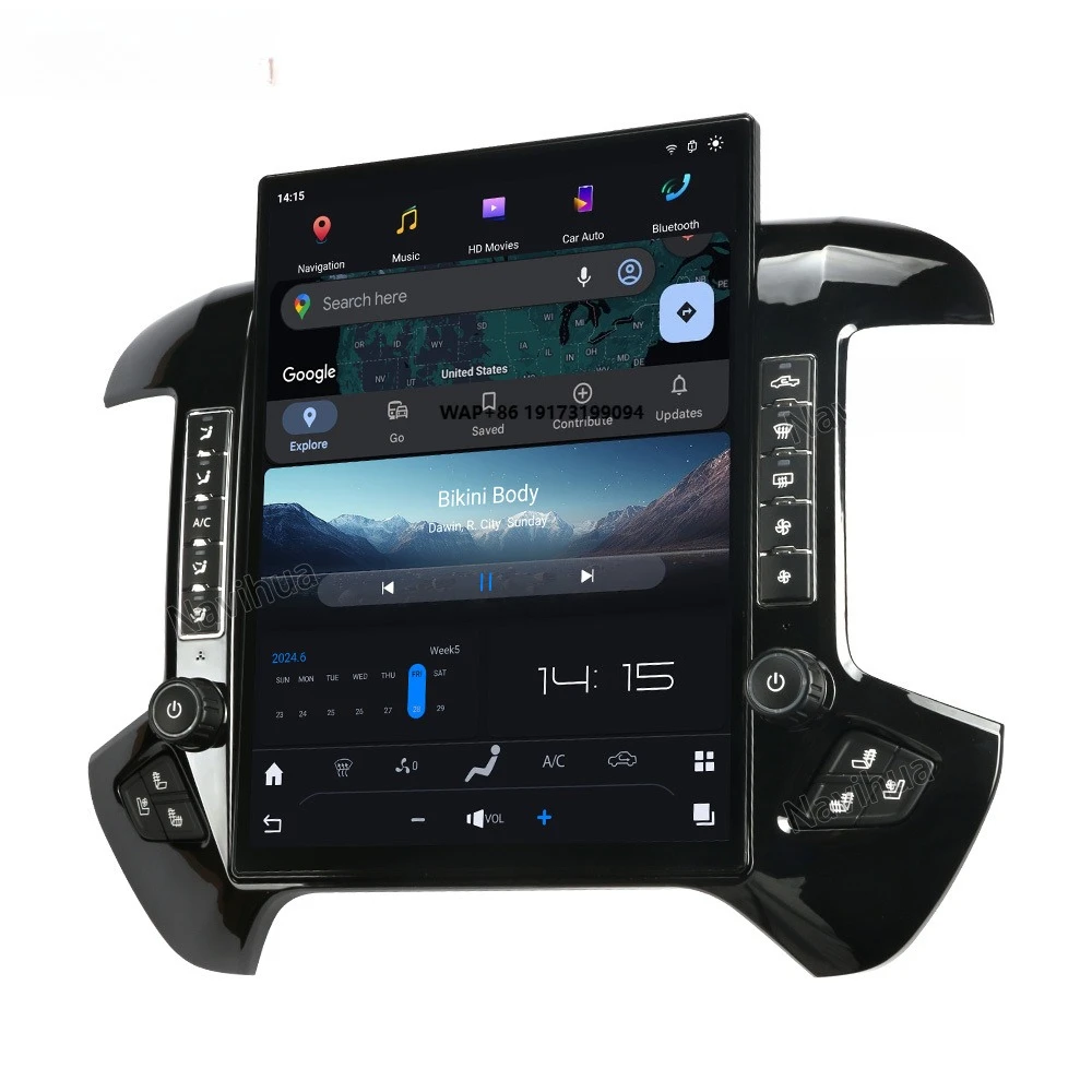 15.6 Inch Car Radio Touch Screen PS Navigation Video Player Style for Silverado GMC Sierra 2015-2018
15.6 Inch Car Radio Touch Screen PS Navigation Video Player Style for Silverado GMC Sierra 2015-2018