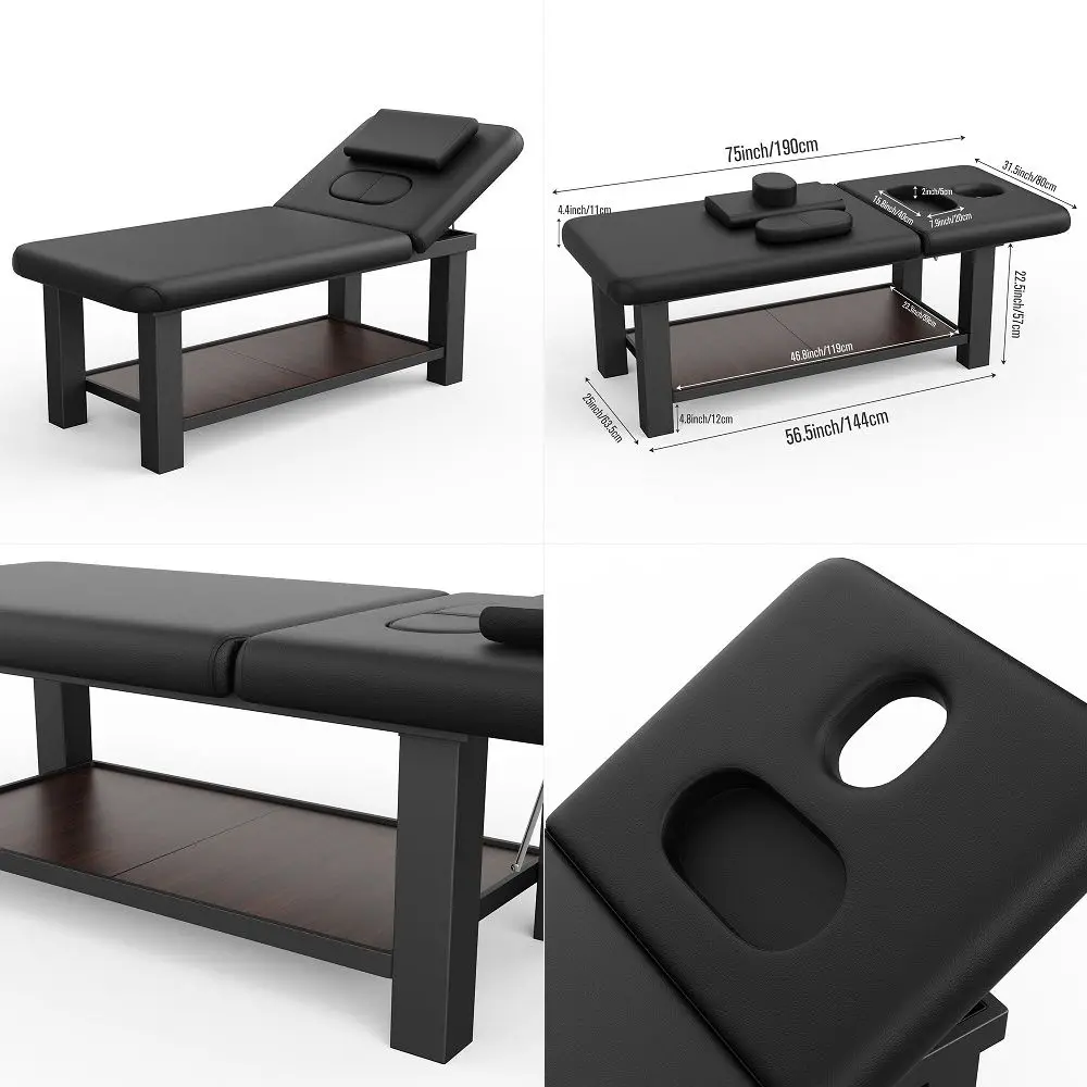 Massage Table for Treatment Table, Physical Therapy Table, Spa Facial Professional Massage Bed, Black PU Leather 31.5 Wide, 700
Massage Table for Treatment Table, Physical Therapy Table, Spa Facial Professional Massage Bed, Black PU Leather 31.5 Wide, 700