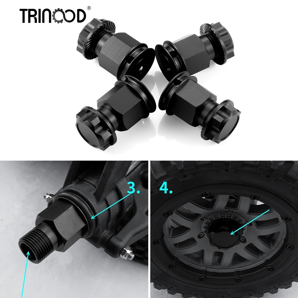 TRINOOD 4PCS Extended 25mm/50mm Wheel Adapters Black/Red For 5IVE-T 2.0 1/5 RC Crawler Car Extenders Upgrade Parts
TRINOOD 4PCS Extended 25mm/50mm Wheel Adapters Black/Red For 5IVE-T 2.0 1/5 RC Crawler Car Extenders Upgrade Parts